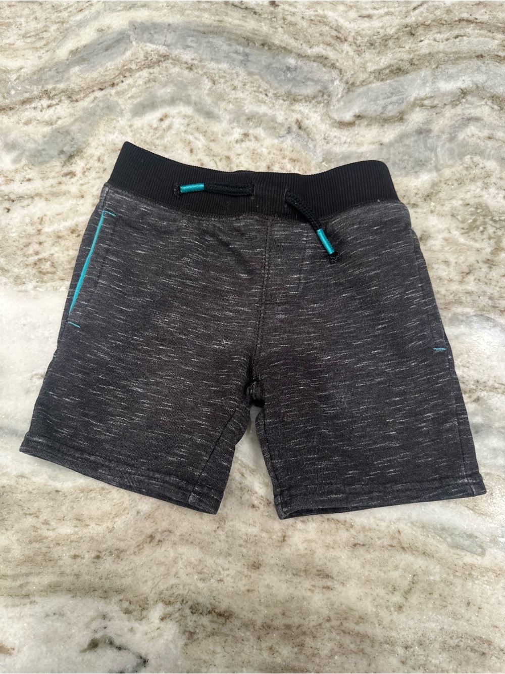 Garanimals Charcoal Heather Shorts with Teal Accents